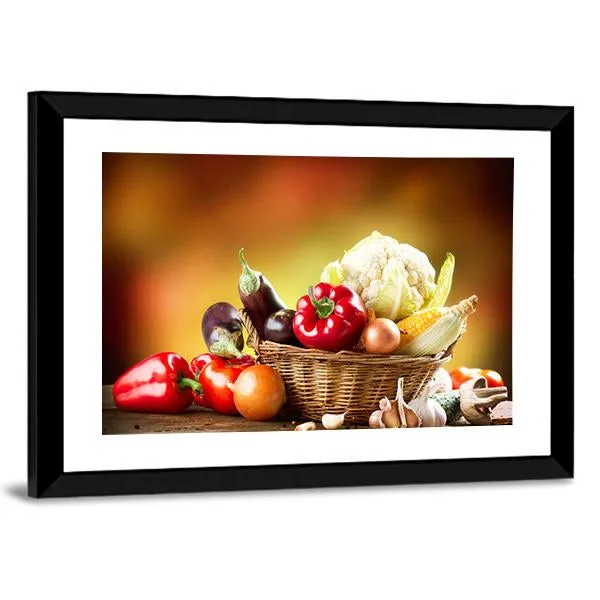 Healthy Organic Vegetables Canvas Wall Art