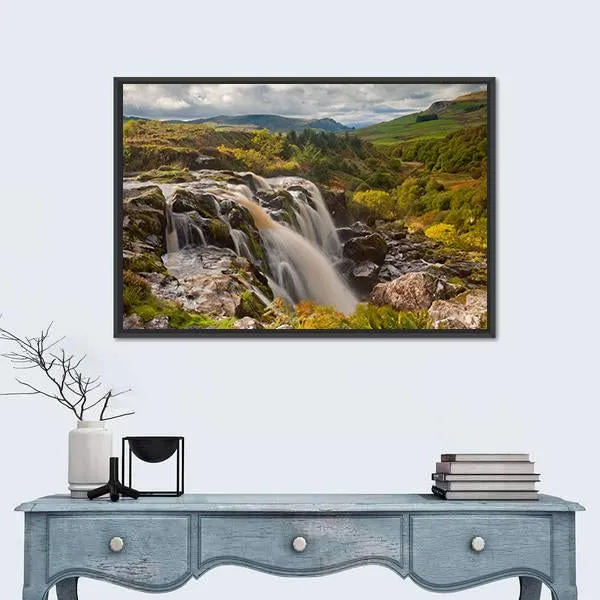 Loup Of Fintry Waterfall Canvas Wall Art