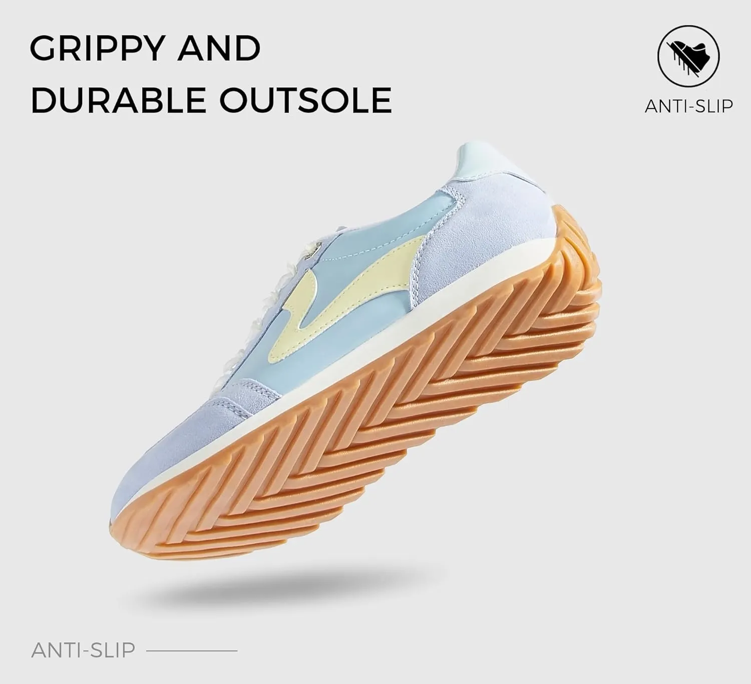 LUCKY STEP Women's Fashion Casual Running Trainer Ballet Gum Rubber Sole Organza Lace Up Walking Shoes Platform Retro Sneakers