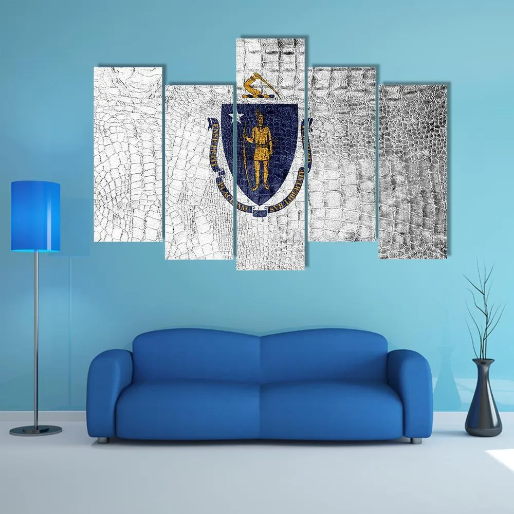 Massachusetts State Flag Canvas Wall Art