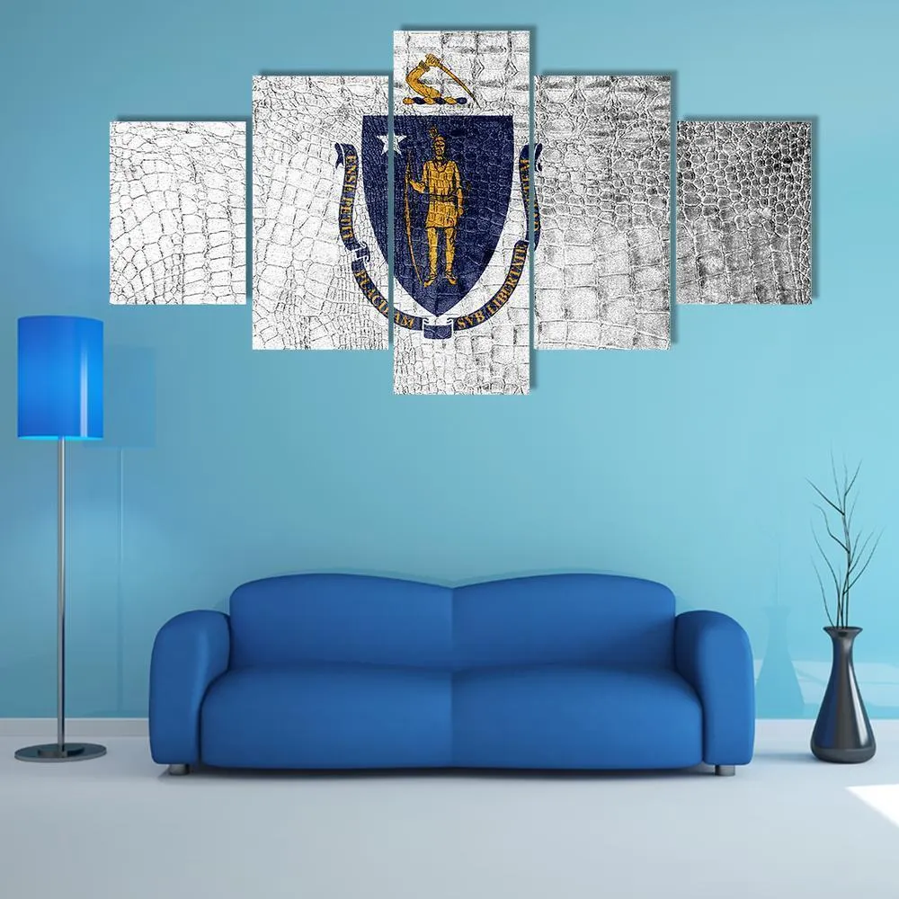 Massachusetts State Flag Canvas Wall Art