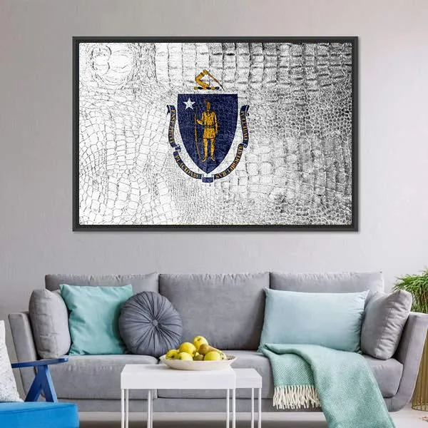 Massachusetts State Flag Canvas Wall Art
