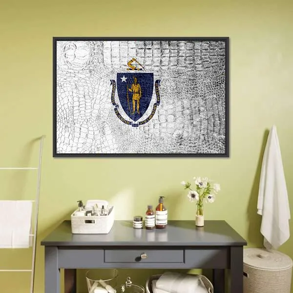 Massachusetts State Flag Canvas Wall Art