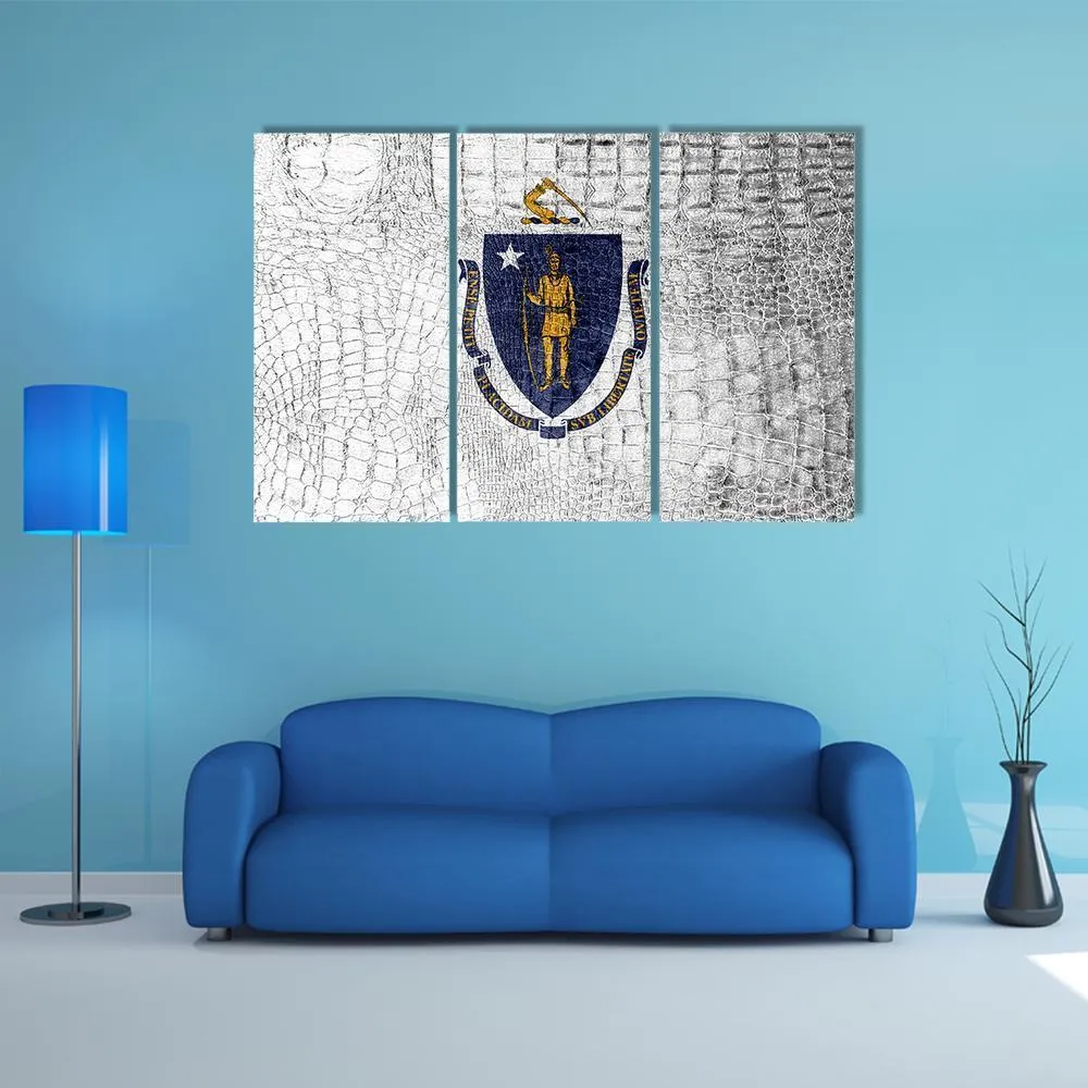 Massachusetts State Flag Canvas Wall Art