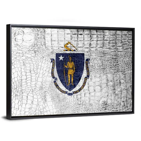 Massachusetts State Flag Canvas Wall Art