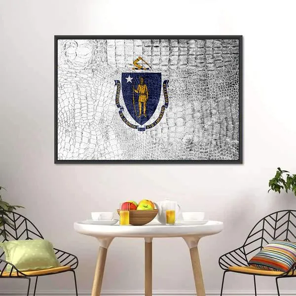 Massachusetts State Flag Canvas Wall Art
