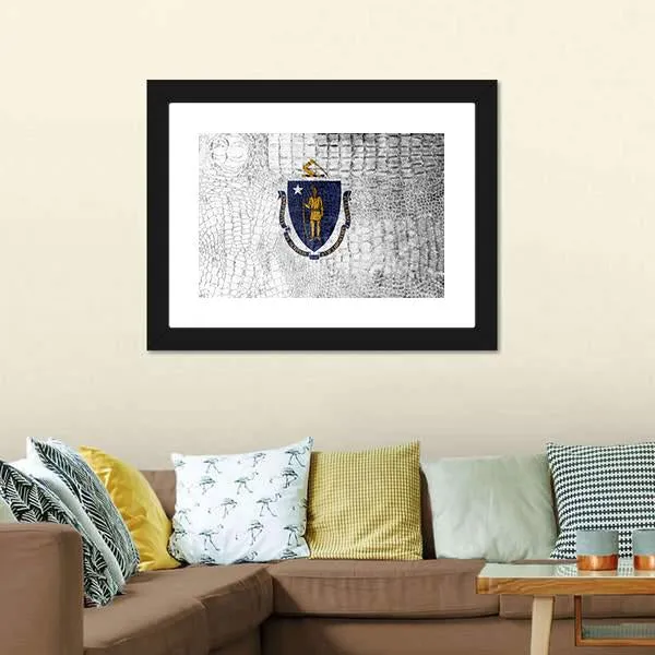 Massachusetts State Flag Canvas Wall Art