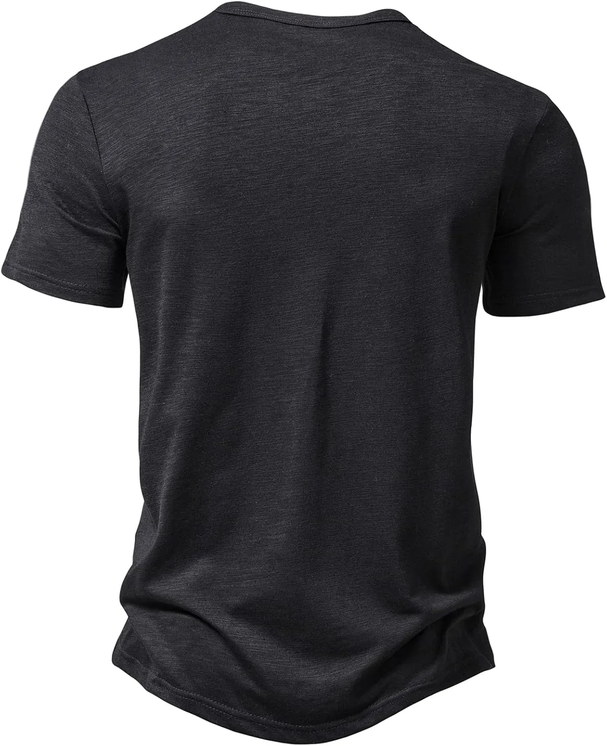 Men's Short Sleeve Henley Shirt Casual Stretchy Slim Fit T Shirt