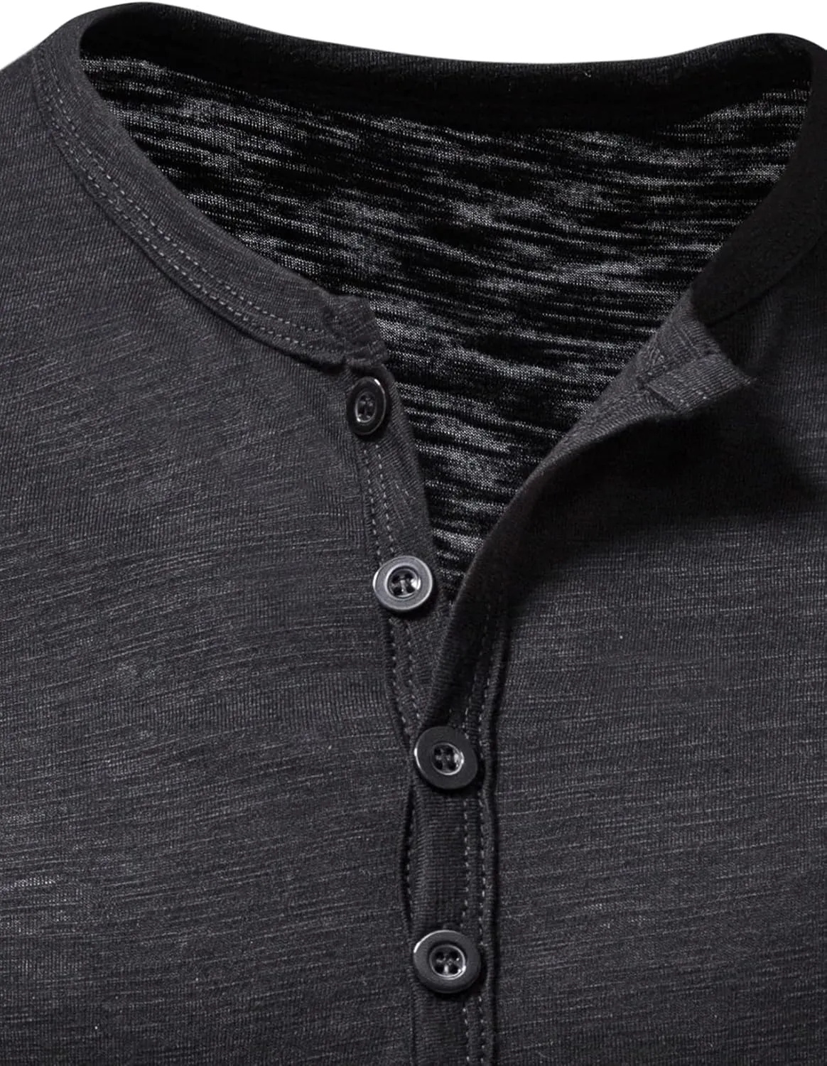 Men's Short Sleeve Henley Shirt Casual Stretchy Slim Fit T Shirt