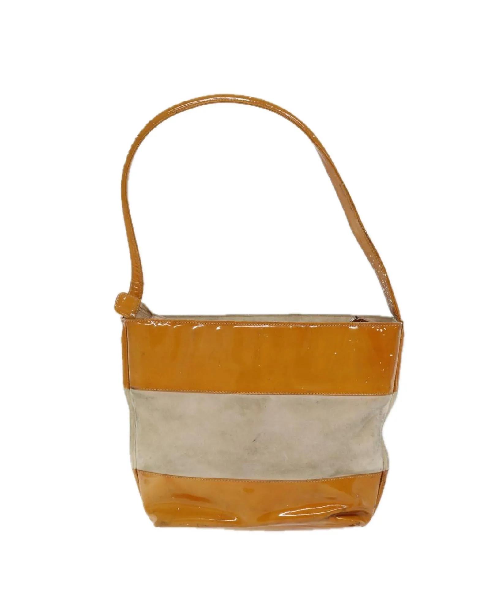 Orange Patent Leather Shoulder Bag