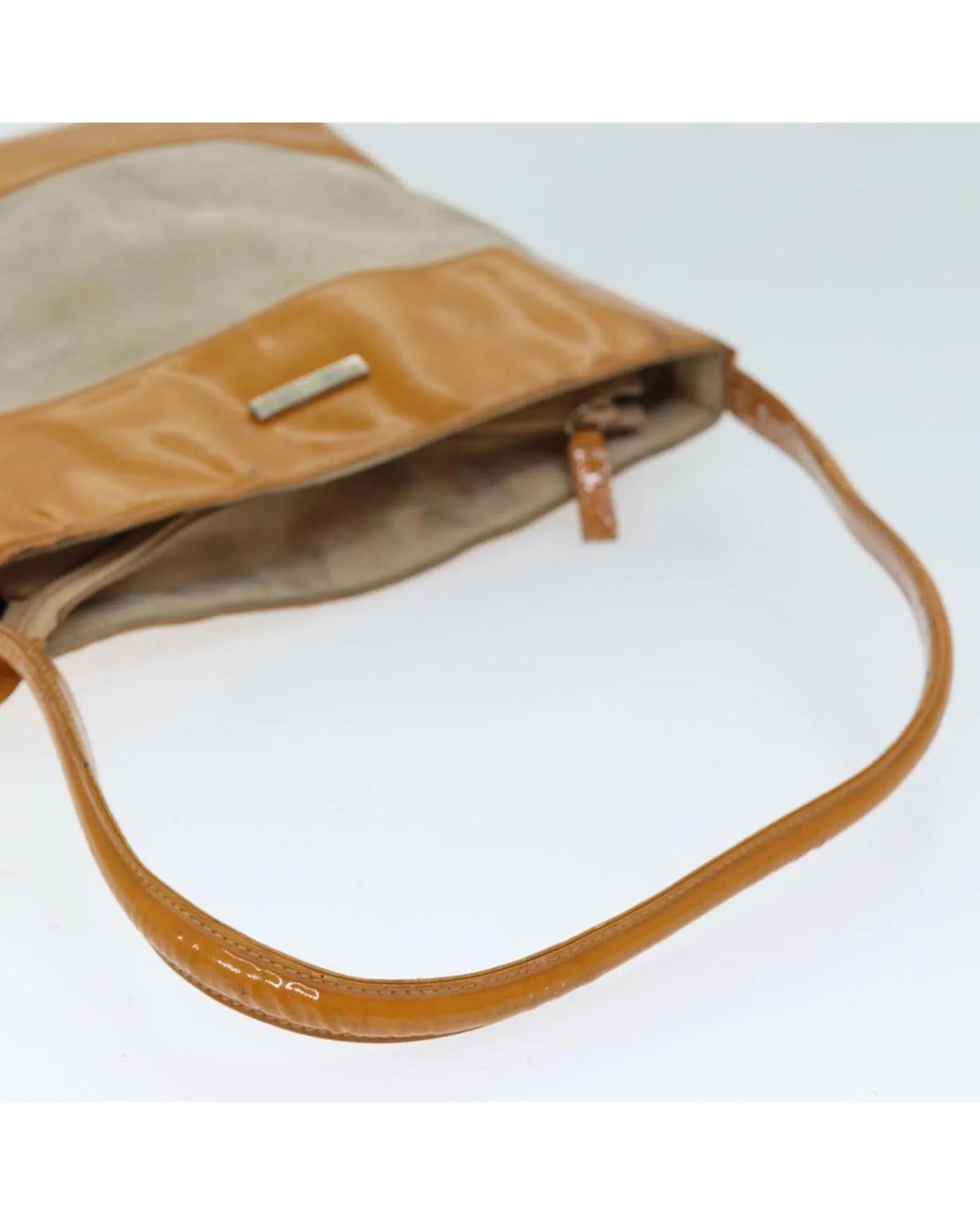 Orange Patent Leather Shoulder Bag