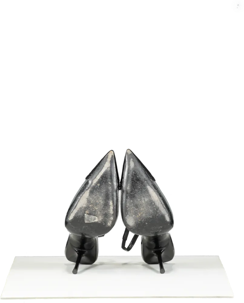 Saint Laurent Chica 115 Black / Transparent Slingback Pumps UK 6.5 EU 39.5 👠