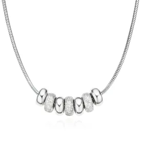 Sterling Silver 43cm Stardust 7 Rings of Friendship Necklace