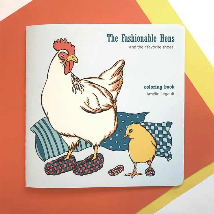 The Fashionable Hens, Coloring Book