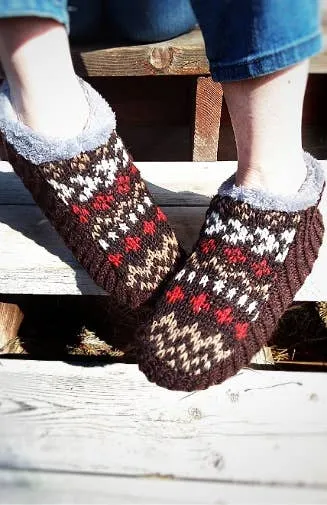 Wool Knit Slipper, fleece lined